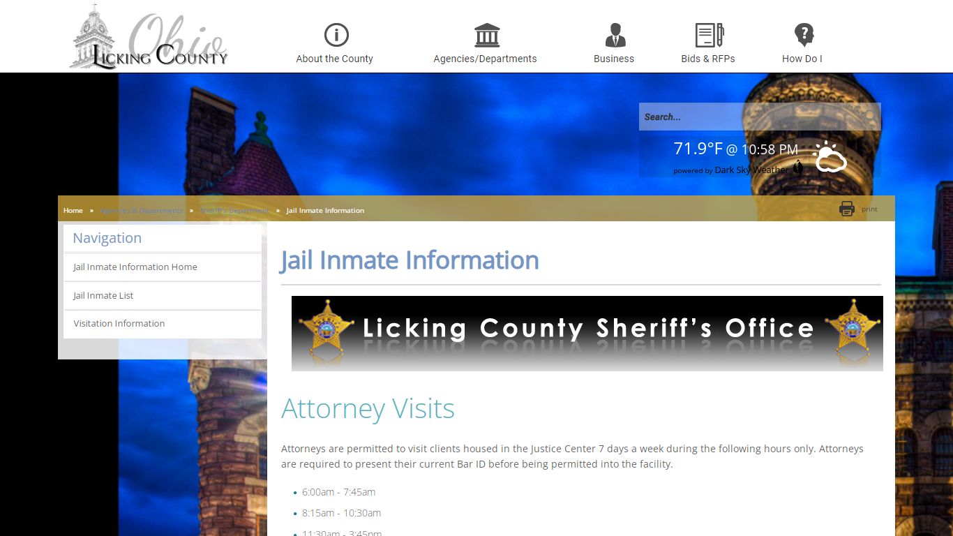 Licking County - Jail Inmate Information